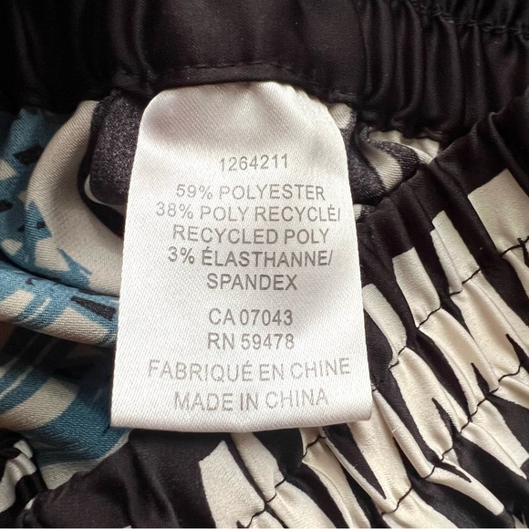 Joieš§”Silky Wide LegĀ High Waist Flowy Palm Print Palazzo Pants - Picture 9 of 9